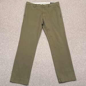 Polo Ralph Lauren Chino Pants Men's 32x28* Green Stretch Slim Fit Golf Preppy